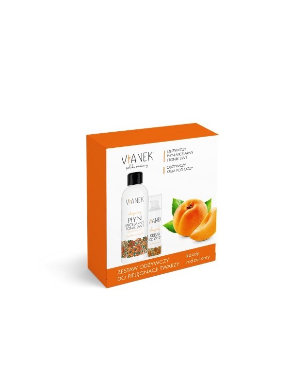 Vianek Nourishing Facial Set Поживний тонік і міцелярний флюїд 2 в 1 200 мл + Живильний крем для очей 15 мл