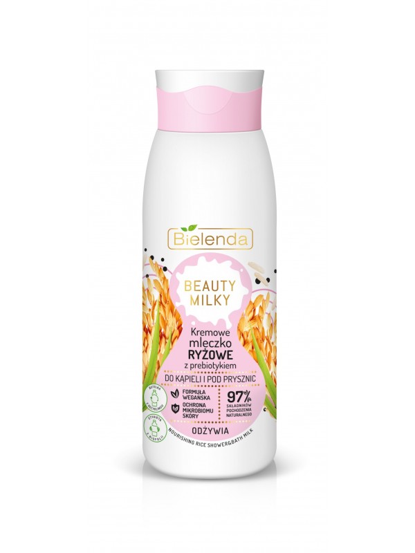 Bielenda Beauty Milky Creamy rice milk with prebiotic for bath and shower 400 ml