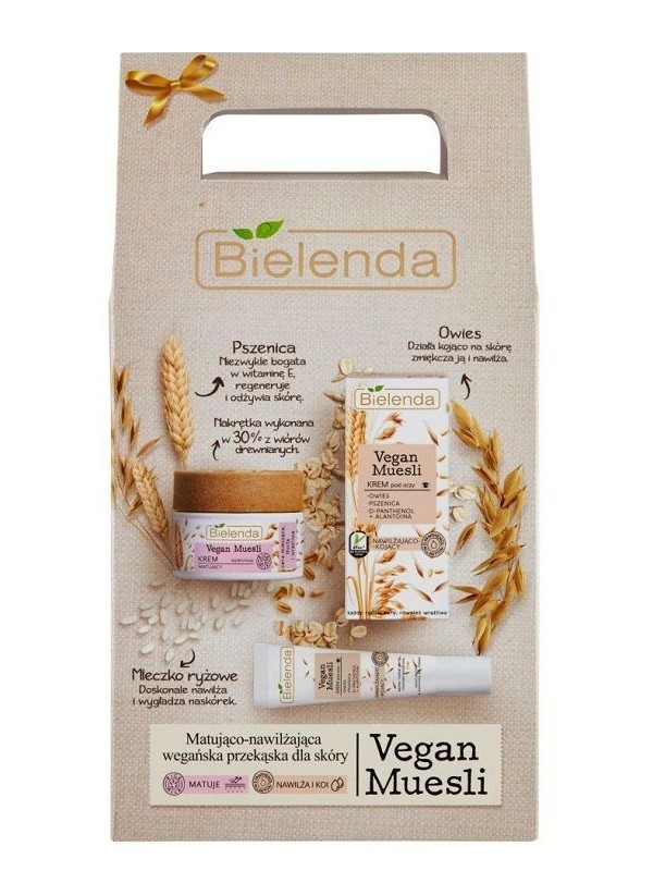 Bielenda Gift Set Vegan Muesli Mattifying face cream 50 ml + Moisturizing eye cream 15 ml