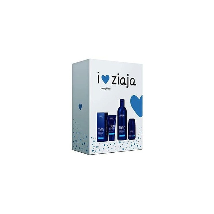 Ziaja Men Geschenkset Feuchtigkeitsspendende Gesichtscreme 50 ml + Antitranspirant 60 ml + Duschgel 300 ml