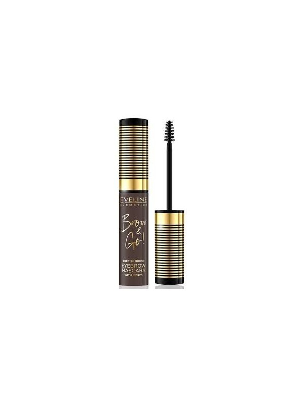 Туш для брів Eveline Brow & Go Eyebrow Mascara /02/ Dark 6ml