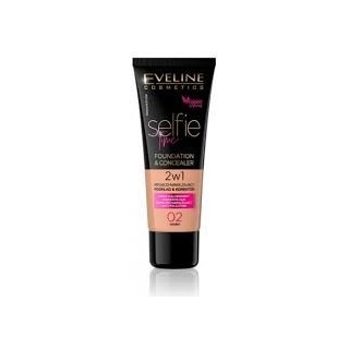 Eveline Selfie Time Fond de Teint Couvrant et Hydratant 2 en 1 /02/ Ivory 30 ml