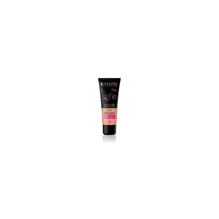 Eveline Selfie Time 2-in-1 Abdeck- und Feuchtigkeits-Foundation /02/ Ivory 30 ml