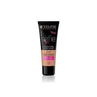 Eveline Selfie Time 2-in-1 Abdeck- und Feuchtigkeits-Foundation /06/ Honey 30 ml