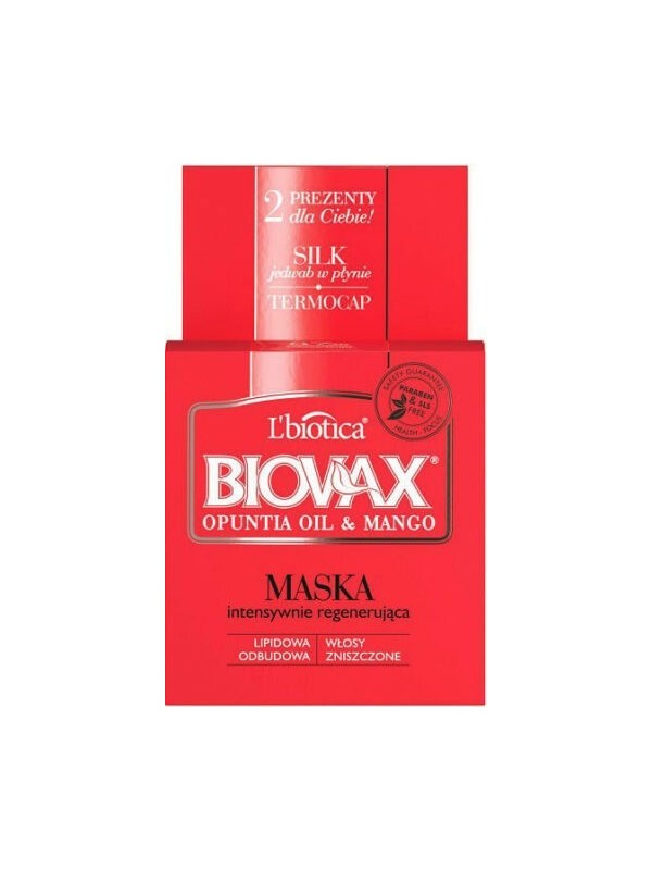 L'biotica BIOVAX Mask for all hair types with Opuntia and Mango oil 250 ml