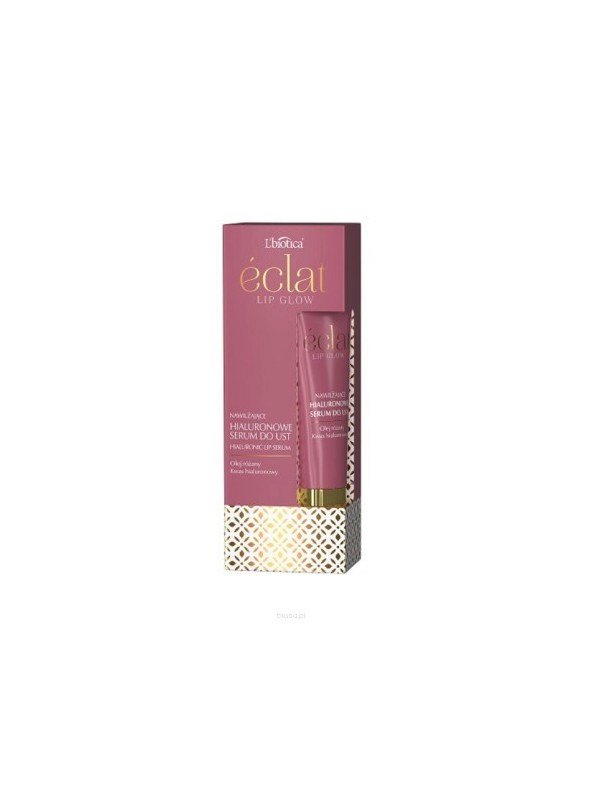 L'biotica Eclat Lip Glow Serum nawilżające do ust z olejkiem różanym 15 ml