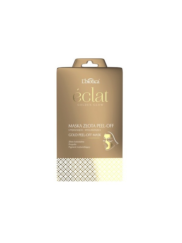 L'biotica Eclat Peel-off Gold очищаюча та розгладжувальна маска для обличчя 10 г