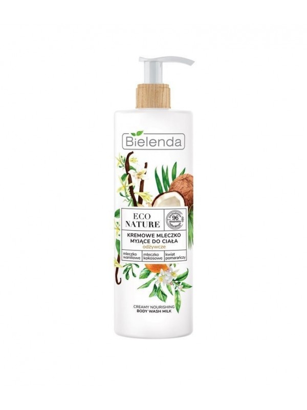 Bielenda ECO NATURE Кремове живильне очищаюче молочко Vanilla Milk + Coconut Milk + Orange Blossom 400 мл