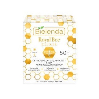 Bielenda ROYAL BEE ELIXIR Liftingująco-ujędrniający Krem do twarzy przeciwzmarszczkowy 50+ dzień/noc 50 ml