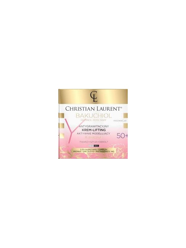 Eveline Christian Laurent Bakuchiol Anti-gravity Lifting Cream, активно моделюючий 50+ день/ніч 50 мл