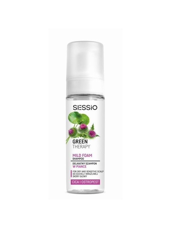 Шампунь-пінка для волосся Sessio Green Therapy Gentle Cica and Milk Thistle 175 г