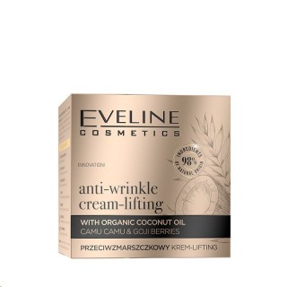 Eveline Organic Gold Anti-rimpel facelifting cream met biologische kokosmelk 50 ml