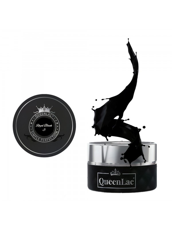 Лак для нігтів QueenLac UV /03/ Royal Black 5 мл