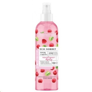 Bielenda ECO SORBET Vochtinbrengende en verzachtende tonic mist Framboos 200 ml