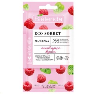 Bielenda ECO SORBET Hydraterend en verzachtend gezichtsmasker Framboos 8 g