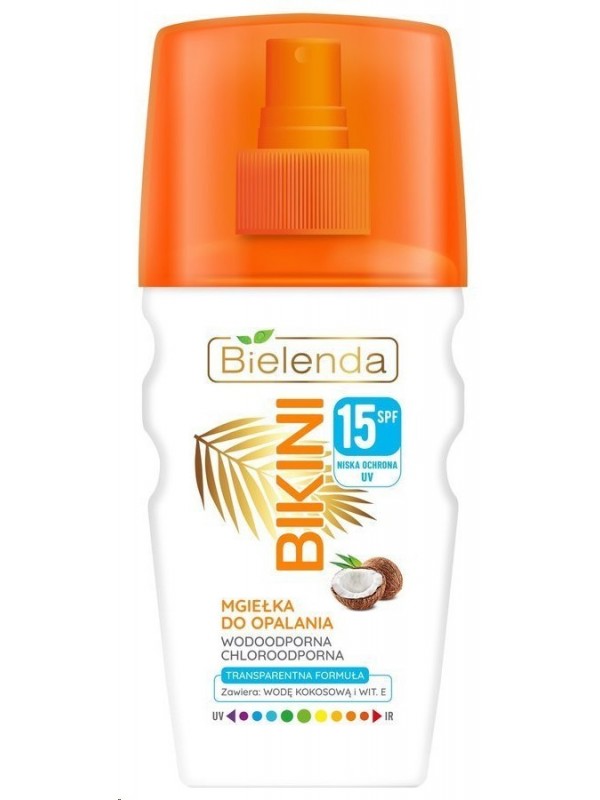 Bielenda Bikini Coconut Mist для засмаги обличчя + волосся SPF15 150 мл