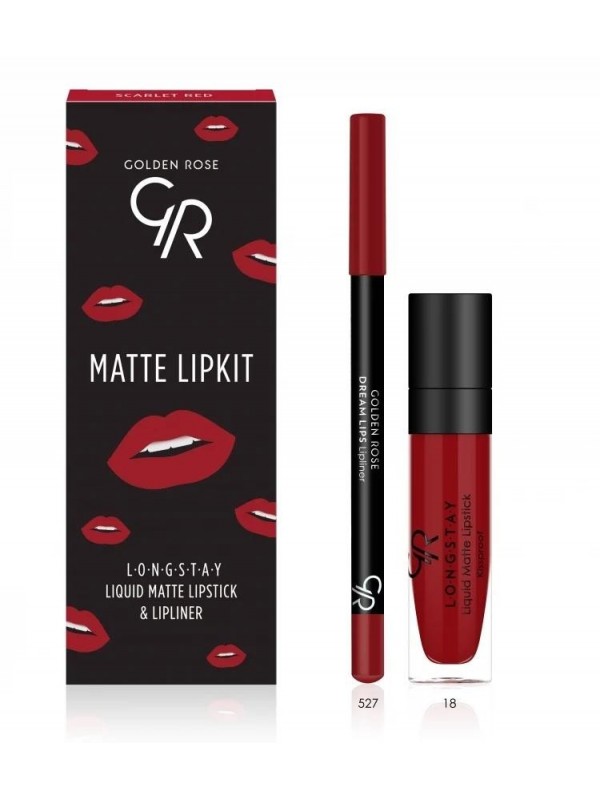 Golden Rose Lip make-up set /218+527/ Red