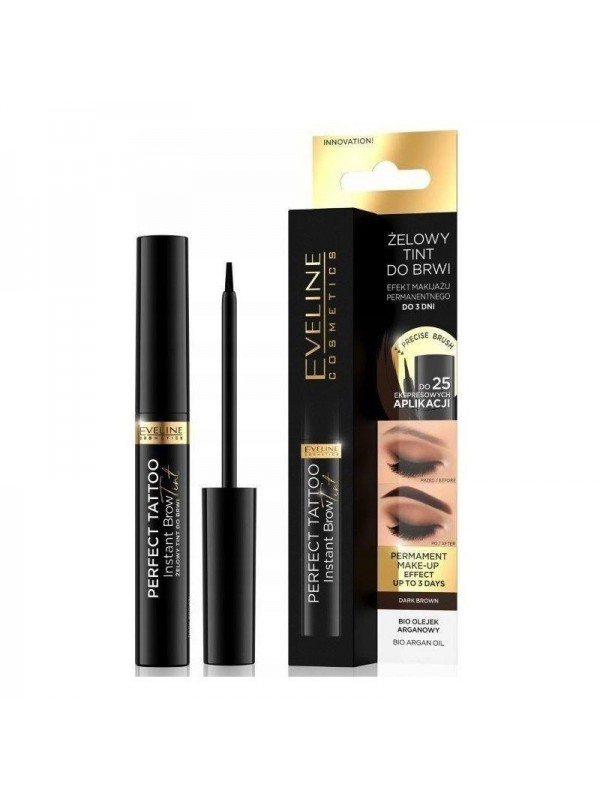 Гель для брів Eveline Perfect Tattoo DARK BROWN 6 мл