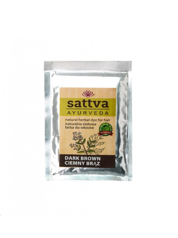 Sattva Ayurveda Natural Herbal Hair Dye Dark Brown 10 g