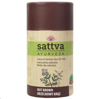 Sattva Ayurveda Natuurlijke Kruiden Haarverf Notenbruin 150 g