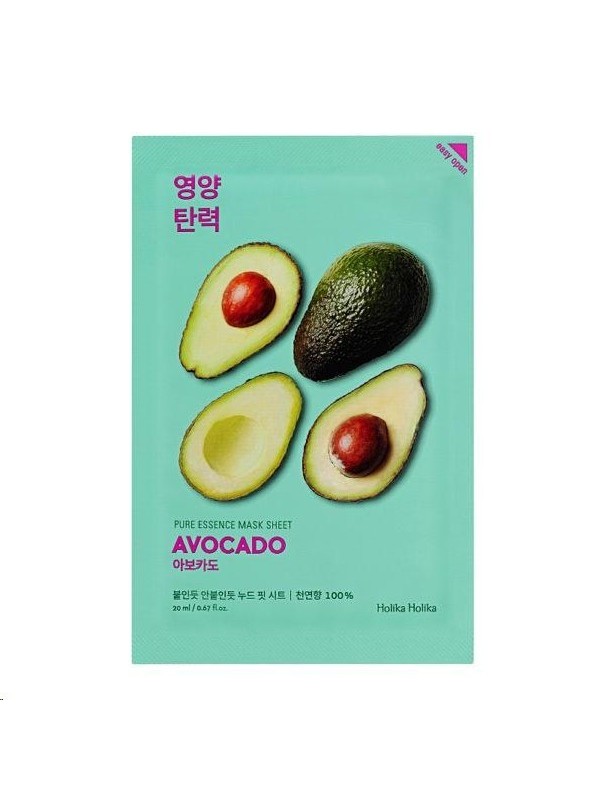 Holika Holika Pure Essence Mask Sheet - Face sheet mask with Avocado extract 23 g