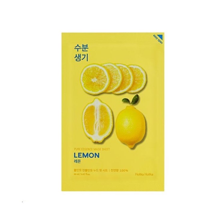 Holika Holika Pure Essence Mask Sheet - Маска для обличчя з екстрактом лимона 23 г (16-10-2026)