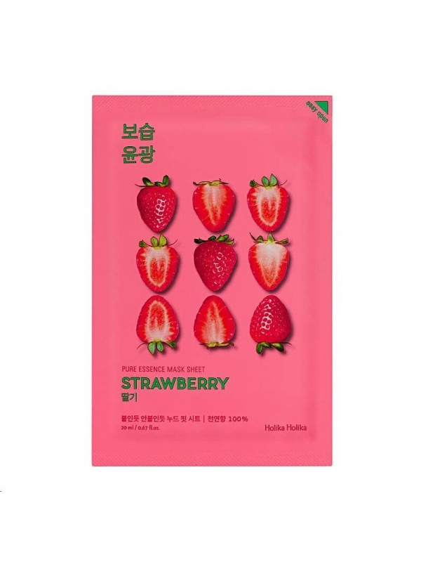 Holika Holika Pure Essence Mask Sheet - Face sheet mask with strawberry extract 23 g