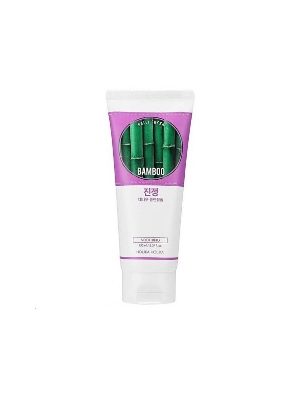 Holika Holika Daily Fresh Bamboo - Зволожуюча та заспокійлива пінка для очищення обличчя з екстрактом бамбука 150 мл