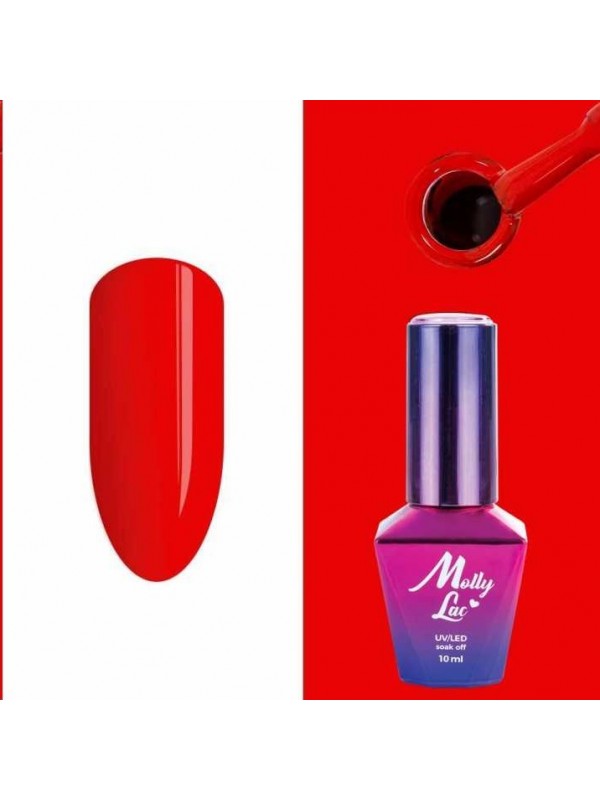 MollyLac /42/ Elite Women Hybrid Nail Polish Crimson 5 мл