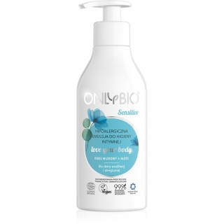 ONLYBIO Sensitive Hypoallergeen Intieme Hygiëne Emulsie Melkzuur & Aloë Vera 250 ml