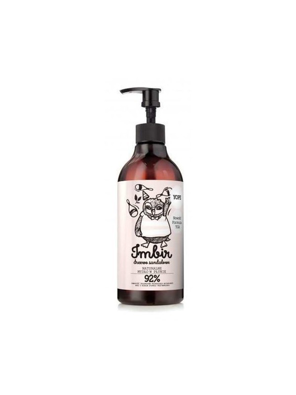 YOPE Ginger and Sandalwood liquid soap 500 ml