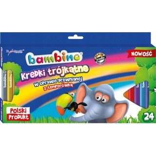 BAMBINO Triangular crayons 24 colors + sharpener