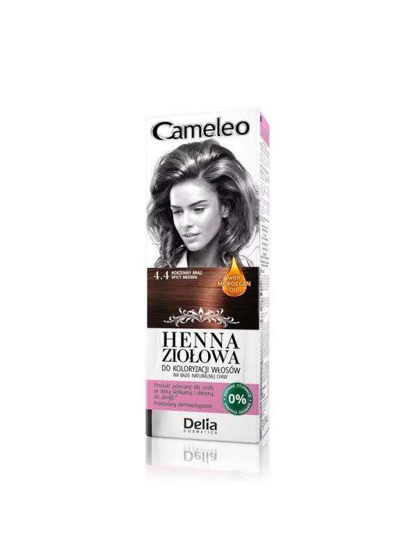 Delia Cameleo Herbal Henna voor haarkleuring 4.4 Pittig bruin 75 g