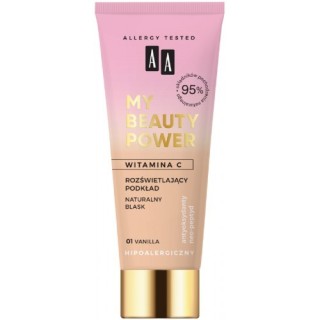 AA MY BEAUTY POWER verlichtende foundation natuurlijke glans /02/ Nude 30 ml