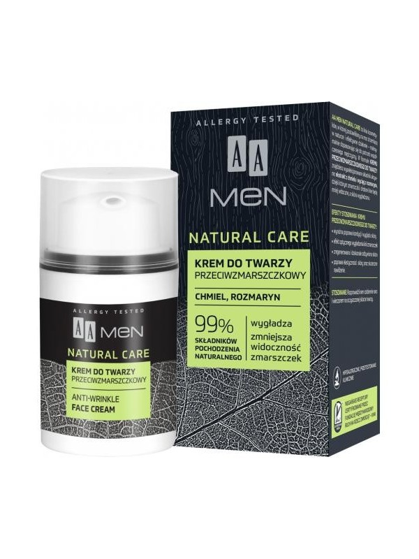 AA Men Natural Care Крем для обличчя проти зморшок 50 мл