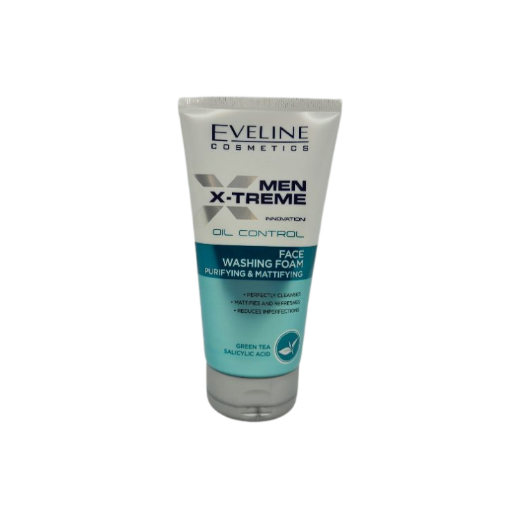 Eveline Men X-Treme Innovation ! Oil Control Reinigungs- und Mattierungsschaum für das Gesicht, 150 ml