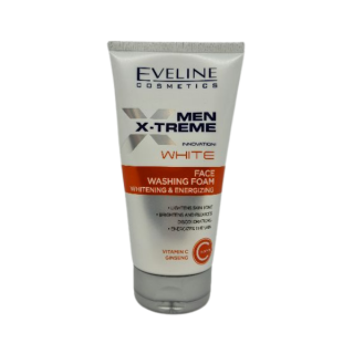 Eveline Men X-Treme Innovatie! White schuim voor het wassen van het gezicht, blekend en stimulerend 150 ml