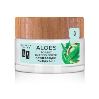 AA Aloes 100% aloe vera extract day-night facial Sorbet 48h moisturizing and soothing 50 ml