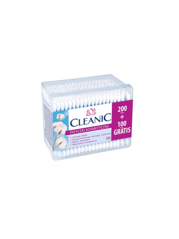 Cleanic Wattenstaafjes 200 stuks + 100 stuks GRATIS