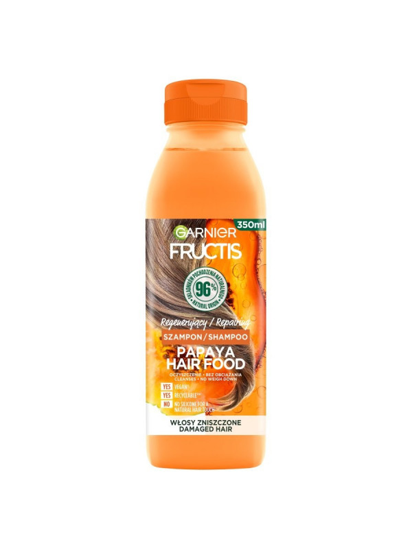 Garnier Fructis Papaya Hair Food відновлюючий шампунь для пошкодженого волосся 350 мл