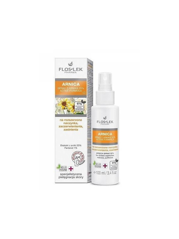 Floslek ARNICA Спрей з арнікою 20% від розширених капілярів, почервонінь і синців 100 мл