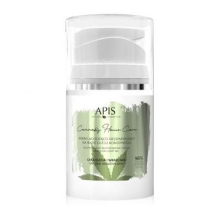 Apis Cannabis Home Care Beruhigende und regenerierende Gesichtscreme auf Hanfölbasis, 50 ml
