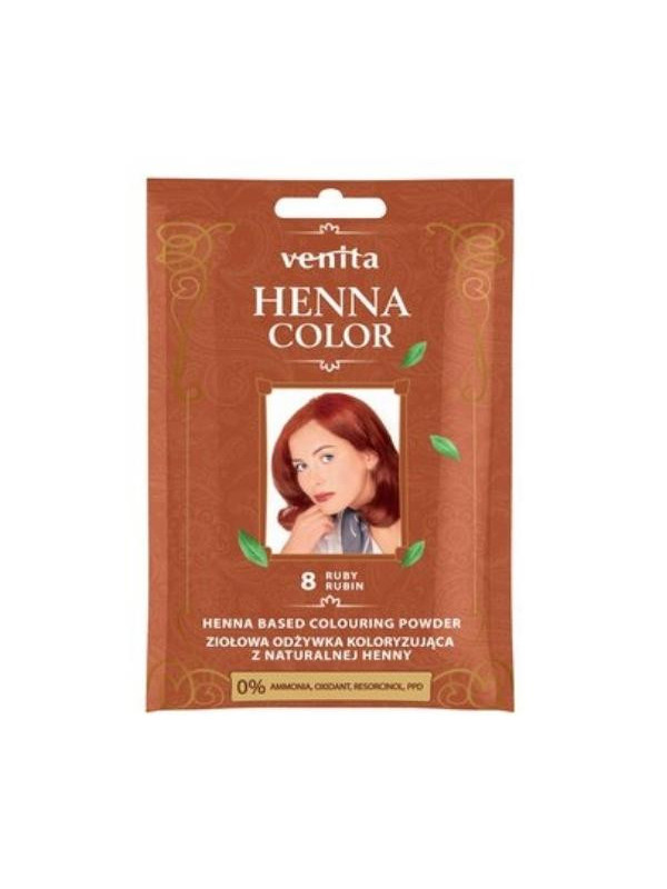 Venita Henna Color kruiden Kleuring conditioner met natuurlijke henna /8/ Rubin 25 g