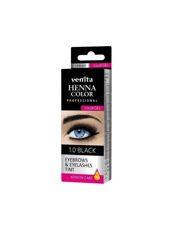 Гелева фарба для брів і вій Venita Professional Henna Color Gel /1.0/ Black 15 мл