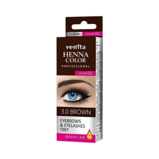 Гель-фарба для брів і вій Venita Professional Henna Color Gel /3.0/ Brown 15 мл