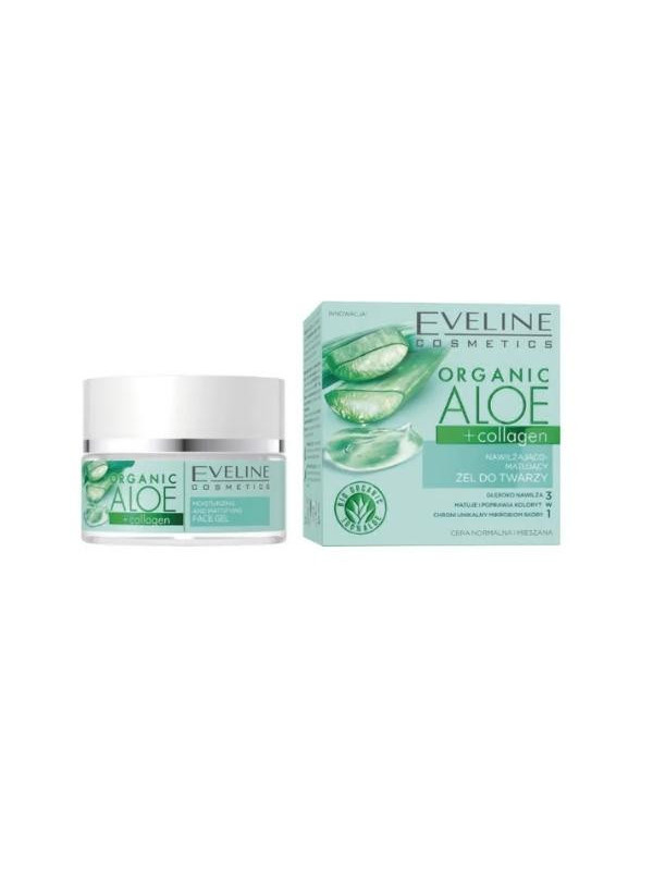 Крем-гель для обличчя Eveline Organic Aloe зволожуючий і матуючий 50 мл