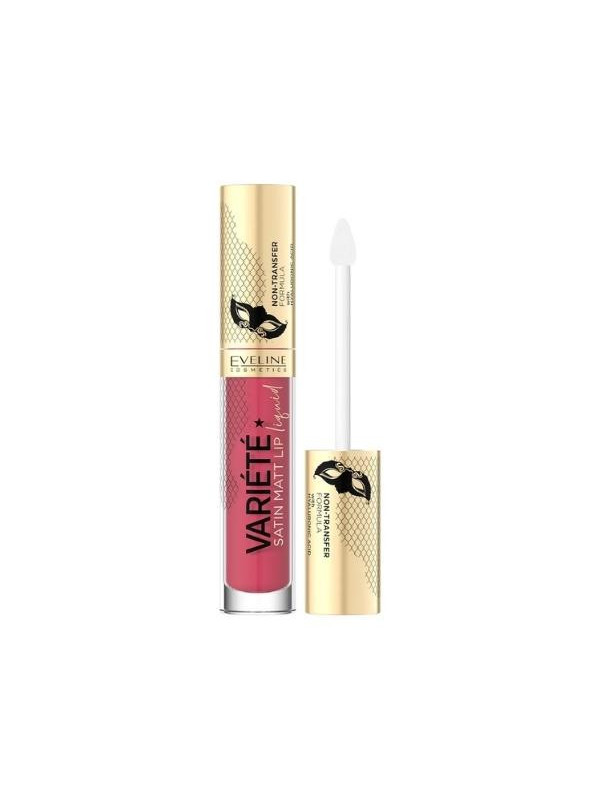 Eveline Variete Satin Vloeibare lipstick met hyaluronzuur /06/ Strawberry Cocktail 4,5 ml