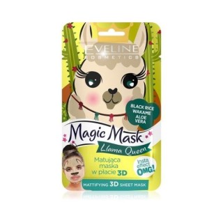 Eveline Magic Mask matten sheet masker 3D Llama Queen 1 stuk