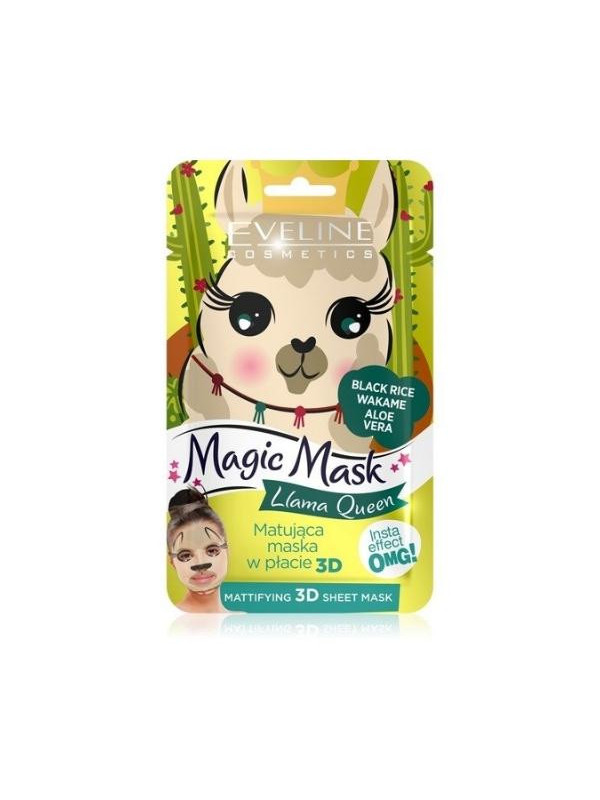 Eveline Magic Mask матуюча 3D листова маска Llama Queen 1 шт