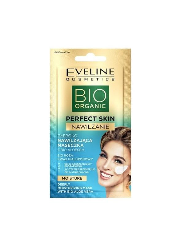 Eveline Bio Organic Perfect Skin deeply moisturizing face mask with Bio Aloe Vera 8 ml